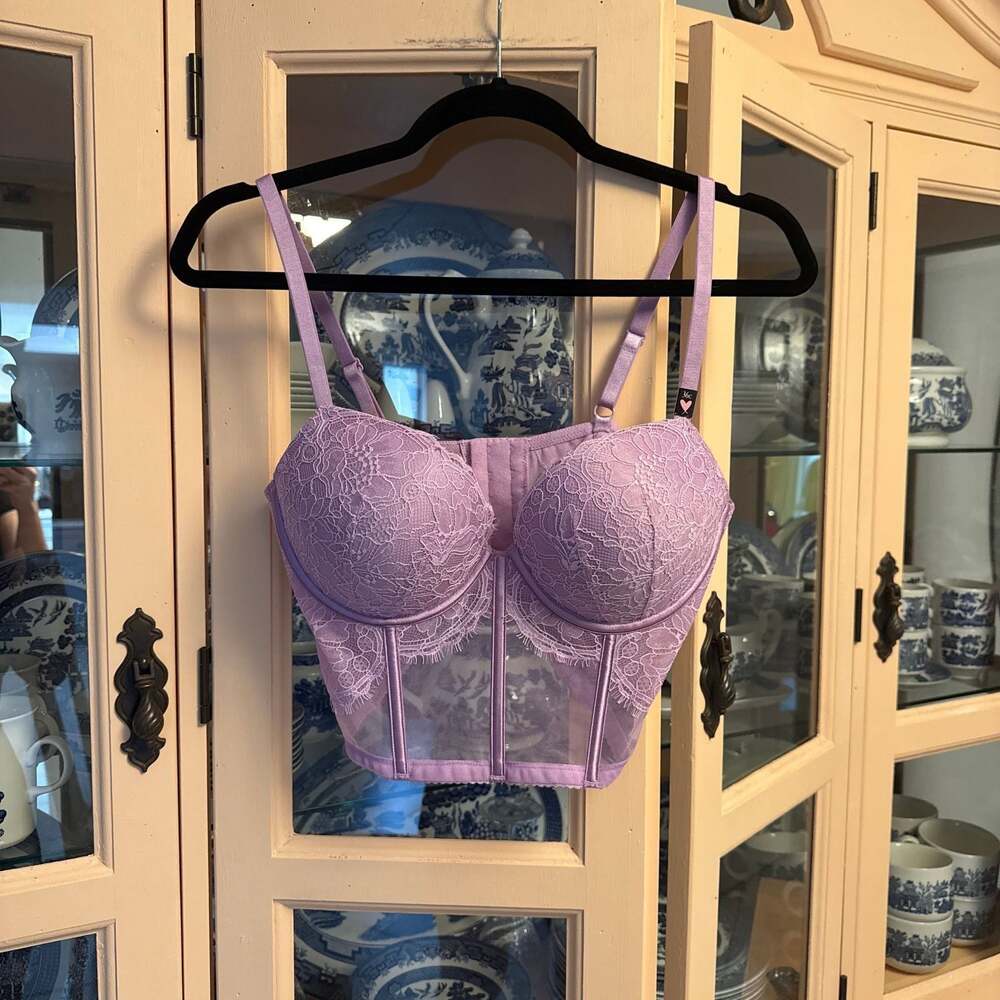 Victoria's Secret Very Sexy Lace Push-Up Longline Corset Bra 36C
